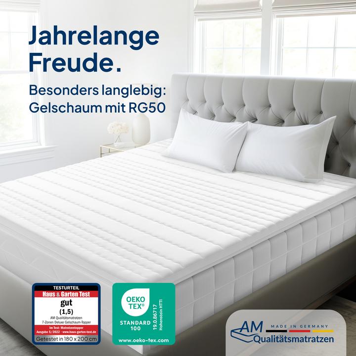 Produktbild AM Qualitätsmatratzen 7-Zonen Deluxe Gelschaum (180 x 200 cm)