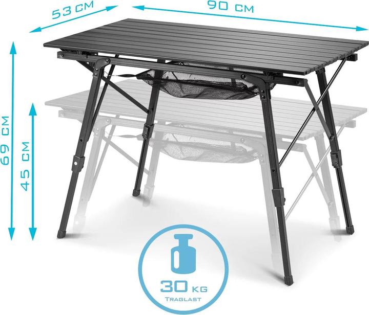 Produktbild Stahlwerk Campingstuhl CS-103 ST 4er Set mit Campingtisch CT-30 ST Tischgarnitur