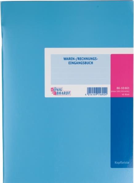 Produktbild König & Ebhardt K™NIG & EBHARDT Waren- und Rechnungseingangsbuch, DIN A4 (40 x)