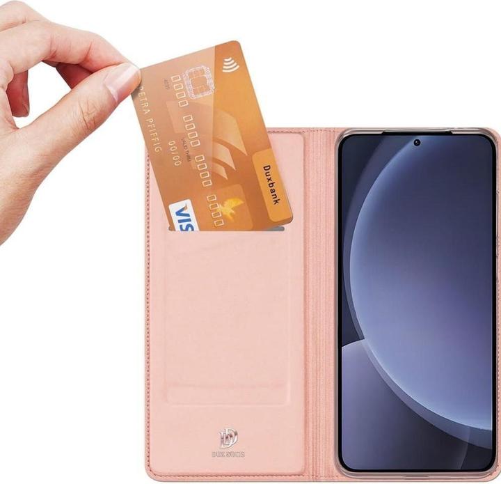 Actual product image Dux Ducis Samsung Galaxy S25 Cover with Card Slot - Pink (Samsung Galaxy S25)