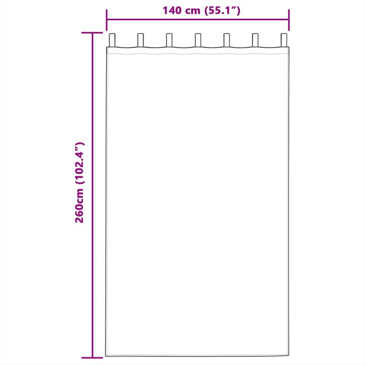 Produktbild VidaXL Verdunkelungsvorhänge mit Schlaufen 2 Stück Creme Samt (140 x 260 cm)