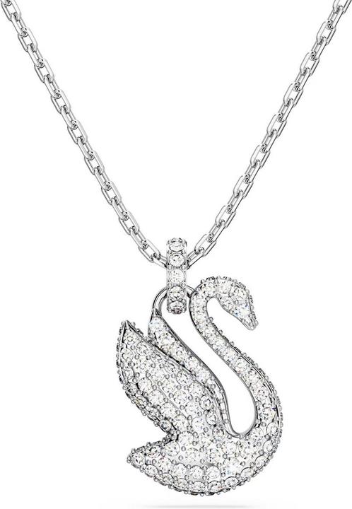 Swarovski Iconic Swan Halskette Schwan Mittel Weiss (Swarovski Metall, 42 - 47 cm)