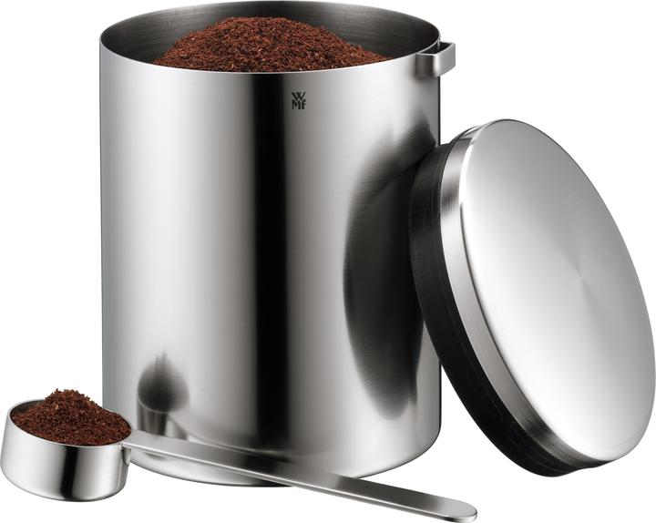 Produktbild WMF Teedose Kaffeedose für 500g Edelstahldose mit Masslöffel Kult Edelstahl matt (0.50 l)
