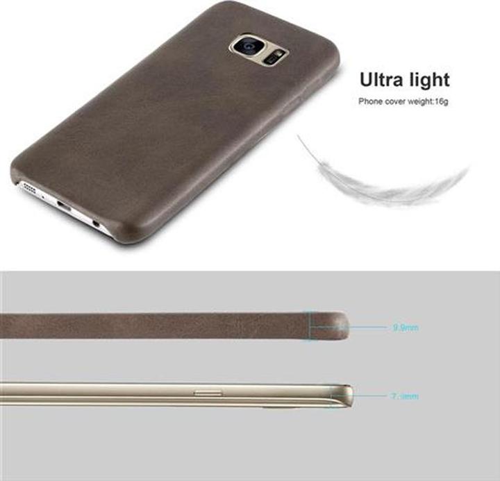 Actual product image Cadorabo Hard cover faux leather with texture (Samsung Galaxy S7)