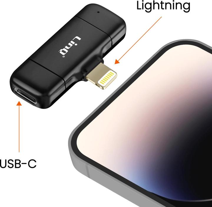 Image du produit LinQ Microphone cravate avec connecteur Lightning