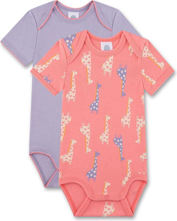 Sanetta Body 2er Pack kurzarm Giraffe