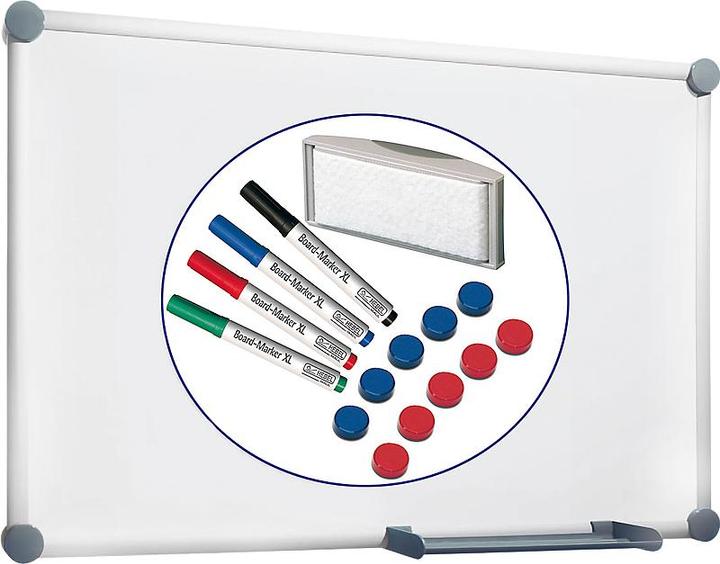 Maul Whiteboard MAULpro 2000, coated, magnetic, enameled, versch. Sizes + 15-piece accessories...