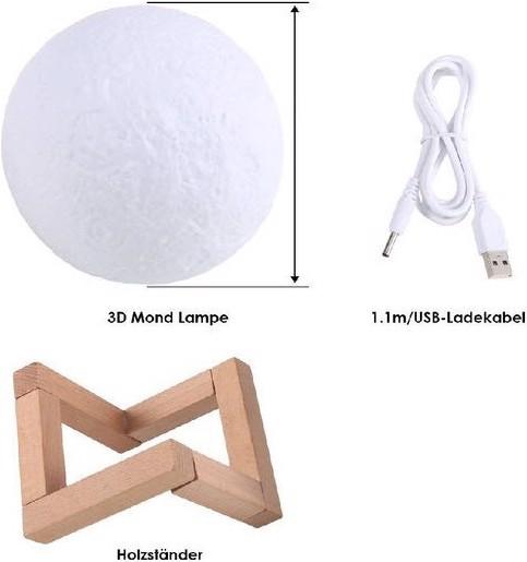 Immagine prodotto Cover-Discount Lampada LED luna dimmerabile 3D 15 cm
