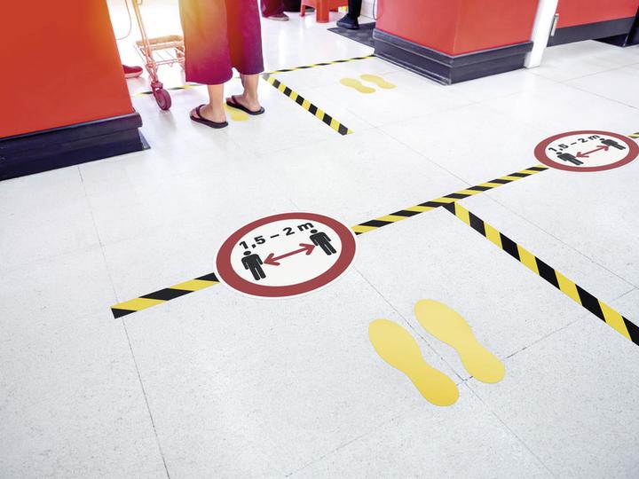 Actual product image Durable Notice sticker for the floor shape