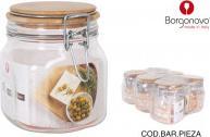 Borgonovo luftdichtes Glas primizie 750ccm Bambusdeckel (7.50 l)