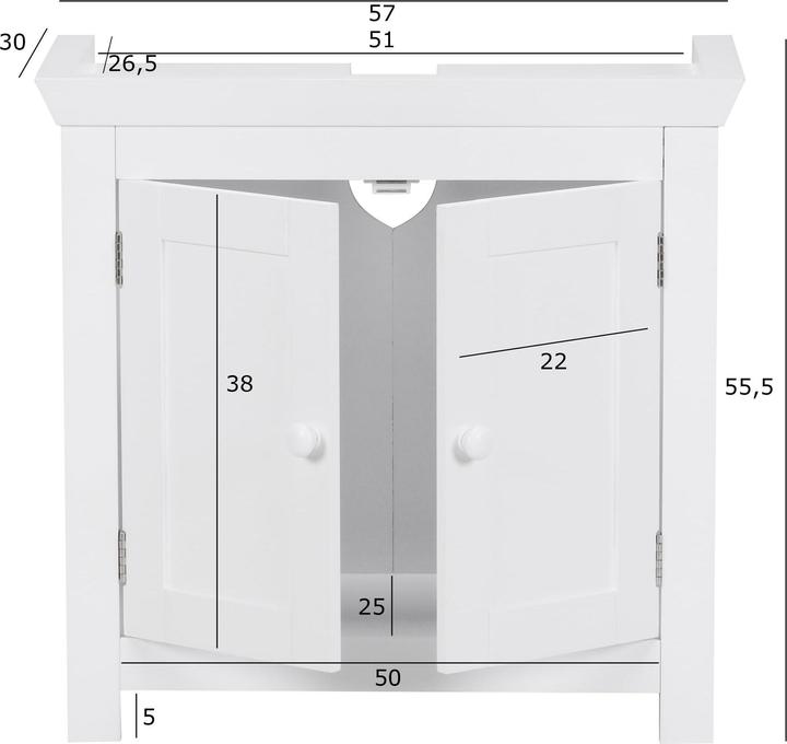 Image du produit Wohnling Mila (57 x 30 x 56 cm)