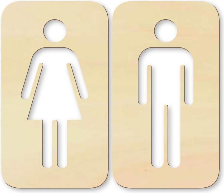 Produktbild Trenddeko Toilettenzeichen 01 (11 x 20 cm)