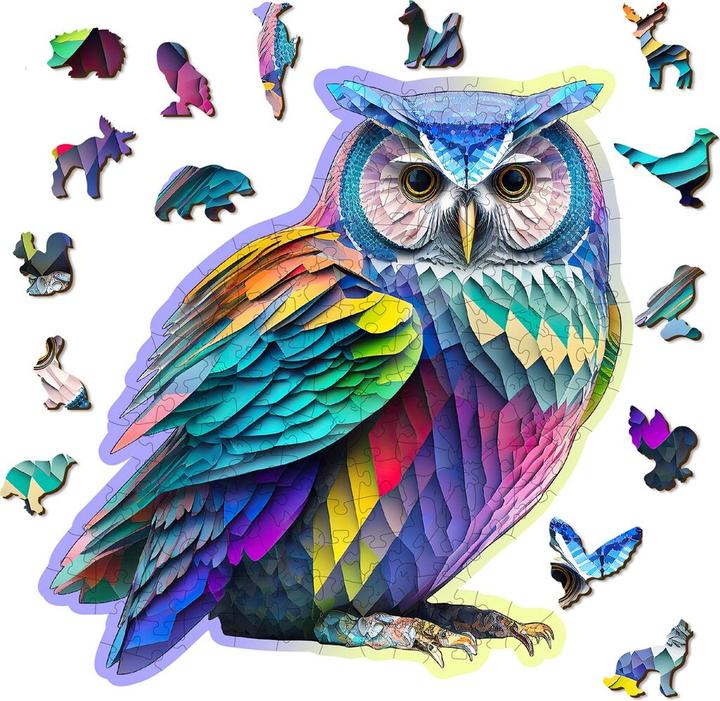 Actual product image WoodenCity Puzzle Wood M Trendy Owl (150 pieces)