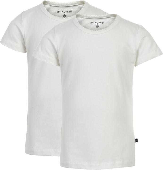 Produktbild Minymo T-Shirt 2er Set Weiss Gr. 128 (128)
