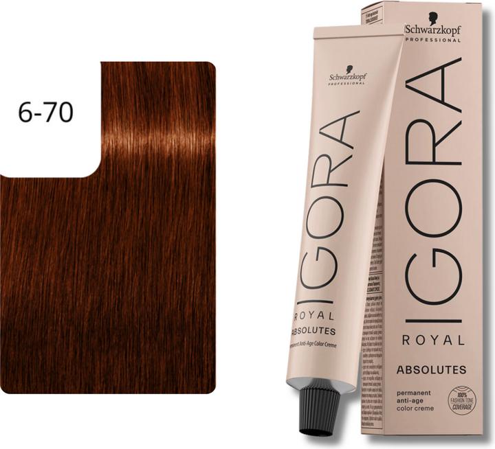 Immagine prodotto Schwarzkopf Professional Igora Royal Absolutes Age Blend Età Reale Assoluti (6-70 Biondo scuro rame naturale)