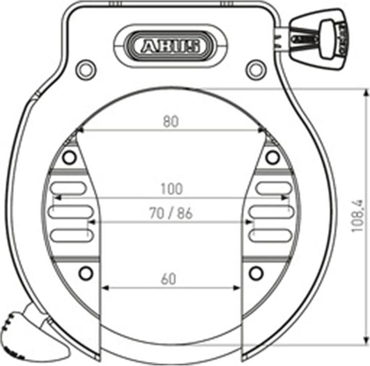 Image du produit Abus AMAPARO 4650SL R black OE (10.80 cm)