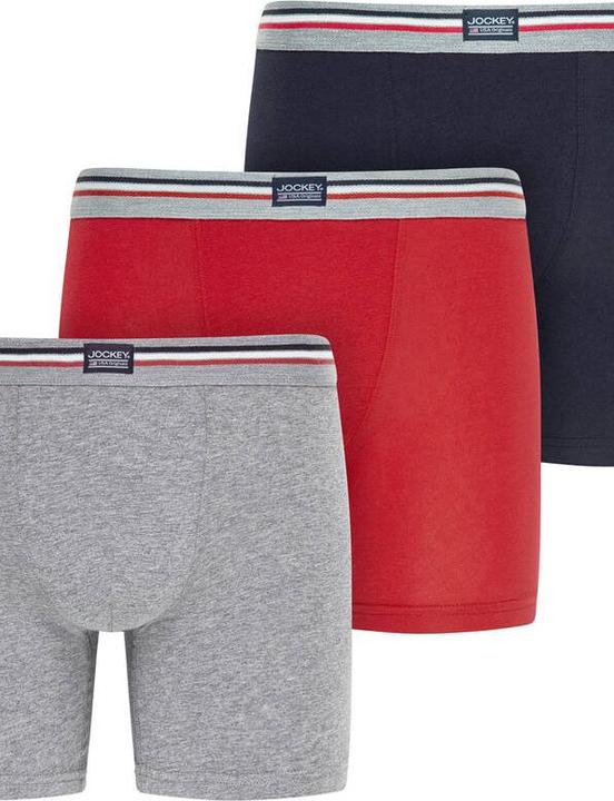 Image du produit Jockey 3-Pack Cotton Stretch Boxer Trunk stone grey melange (XL, Lot de 3)
