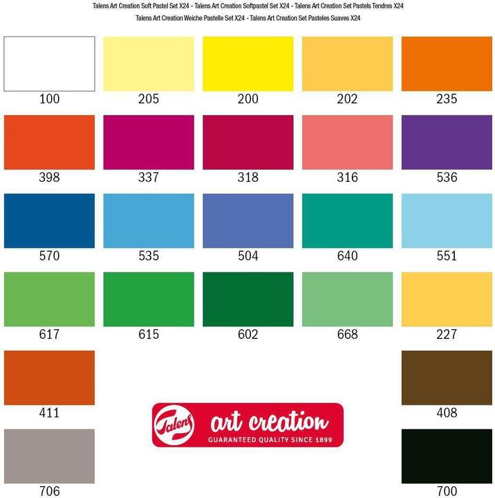 Produktbild Talens Weiche Pastelle Set 24# (Mehrfarbig, 24 x)