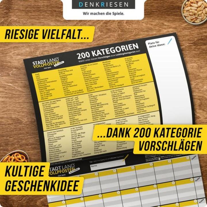 Produktbild Denkriesen Stadt Land Vollpfosten - Do It Yourself-Edition - Dein Spiel (Deutsch)