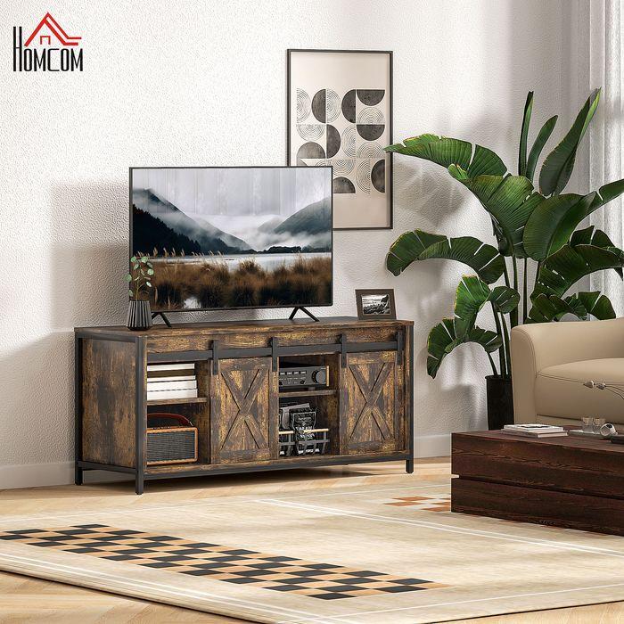 Produktbild Swisshandel24 TV-Schrank, Fernsehtisch für Fernseher bis zu 60 Zoll, Lowboard, Fernsehschrank (120 x 40 x 54 cm)