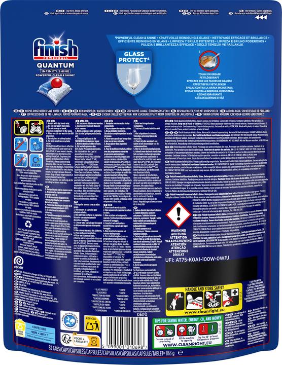 Produktbild Finish Quantum Infinity Shine (Tabs, 83 Waschgänge)