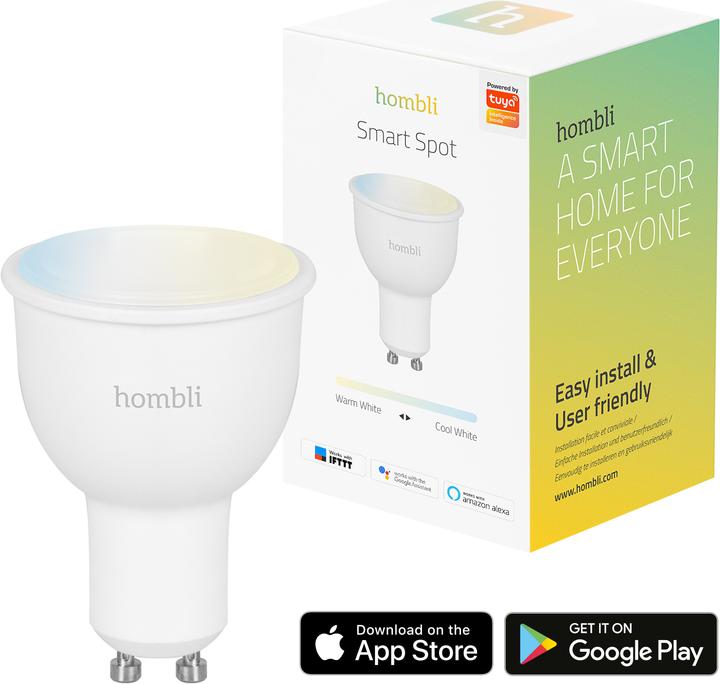 Actual product image Hombli Smart Spot CCT (GU10, 4.50 W, 380 lm, 1 x, F)
