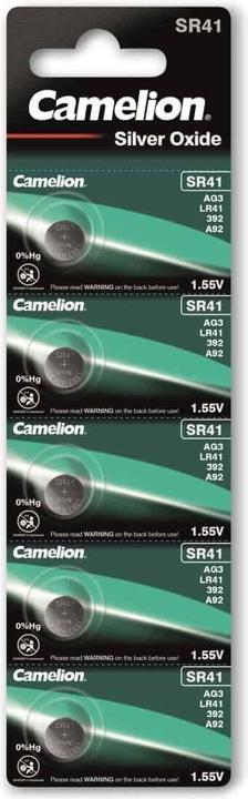 Actual product image Camelion Silver oxide button cell SR41 / SG3, 1.55 Volt - 5 pieces (5 pcs., LR41, 40 mAh)