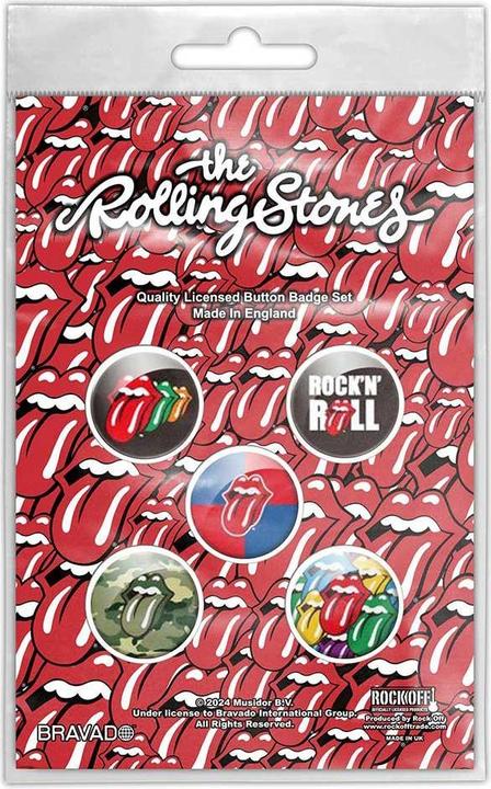 The Rolling Stones AnsteckerSet Rock 'N' Roll 5erPack Kunststoff Metall