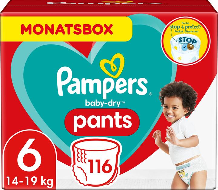 Produktbild Pampers Baby-Dry Pants (Gr. 6, Monatsbox, 116 Stück)