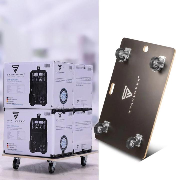 Immagine prodotto Stahlwerk Carrello fino a 300 kg 90x60 cm Carrello per il trasporto Tavola rotante Carrello per il trasporto (300 kg)