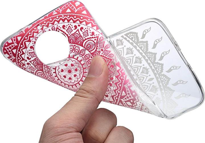 Actual product image König Design Henna Cover for Motorola Moto G5 Case Protective Cover Silicone Bumper Sun Pink New (Motorola Moto G5)