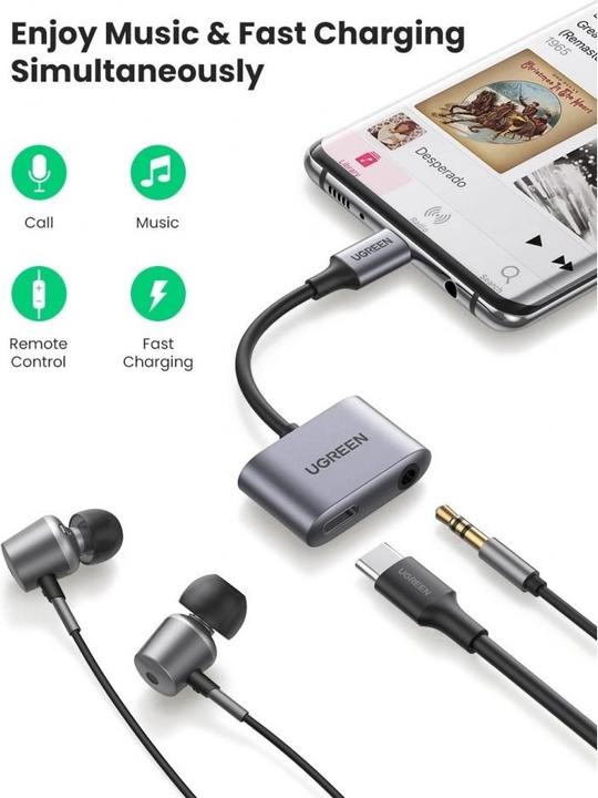 Produktbild Ugreen Kopfhörer Adapter (USB Typ C, 3.5mm Klinke)