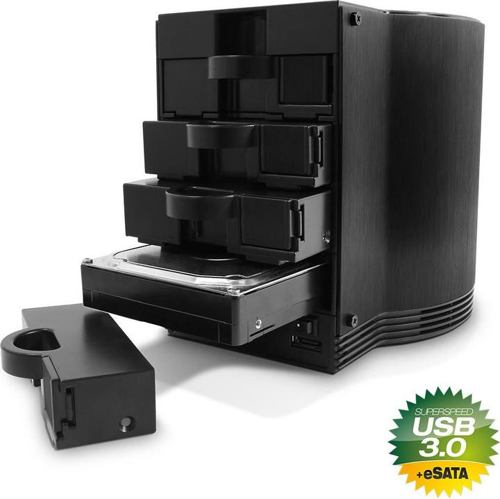 Produktbild Fantec SQ-35U3E-6G BLACK ALU (3.5")