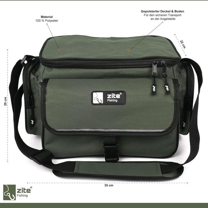 Actual product image Zite Fishing tackle bag with 4 tackle boxes