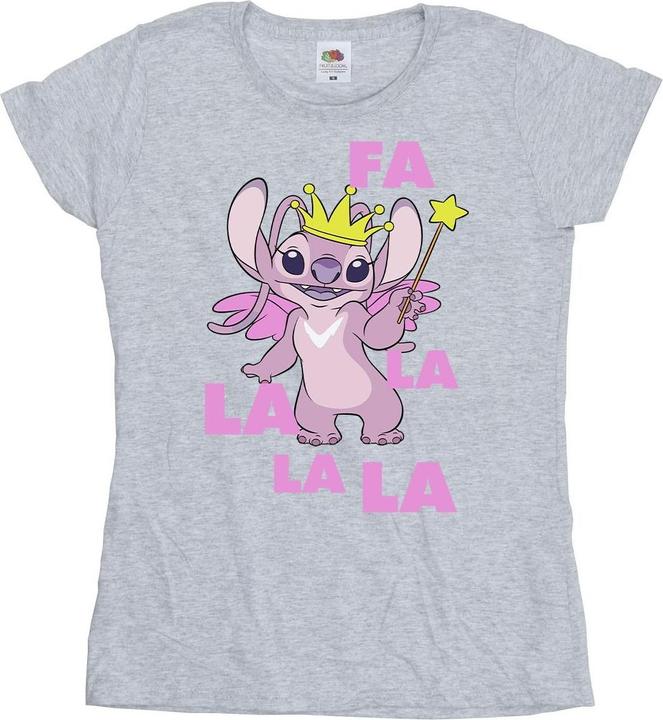 Actual product image Disney Womens/Ladies Lilo & Stitch Angel Fa La La Cotton T-Shirt (L)