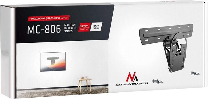 Immagine prodotto Maclean MC-806 - Supporto VESA per monitor/TV, 49-65", nero, 50 kg (Muro, 65", 50 kg)