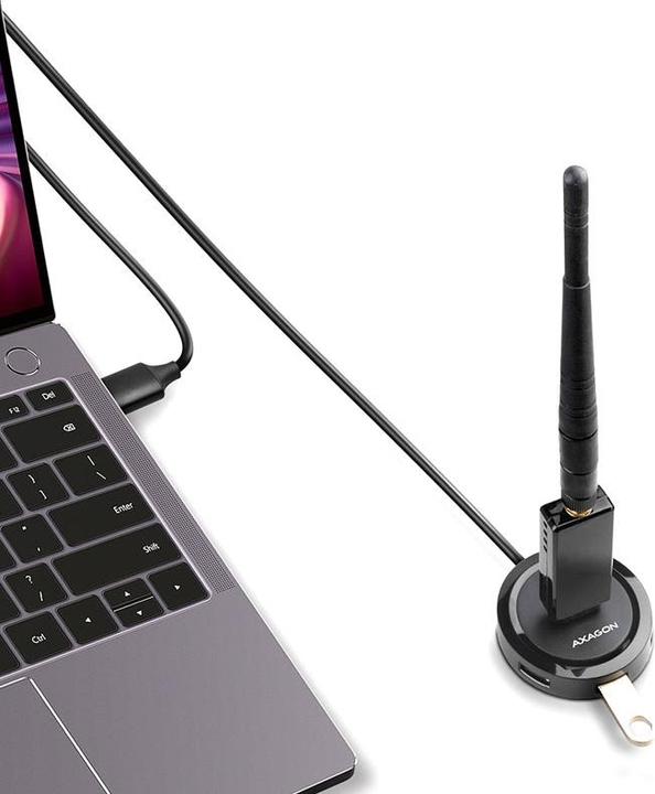 Actual product image Axagon HUE-P1AL interface hub USB 3.2 Gen 1 (3.1 Gen 1) Type-A Black (USB-C, 4 Ports)