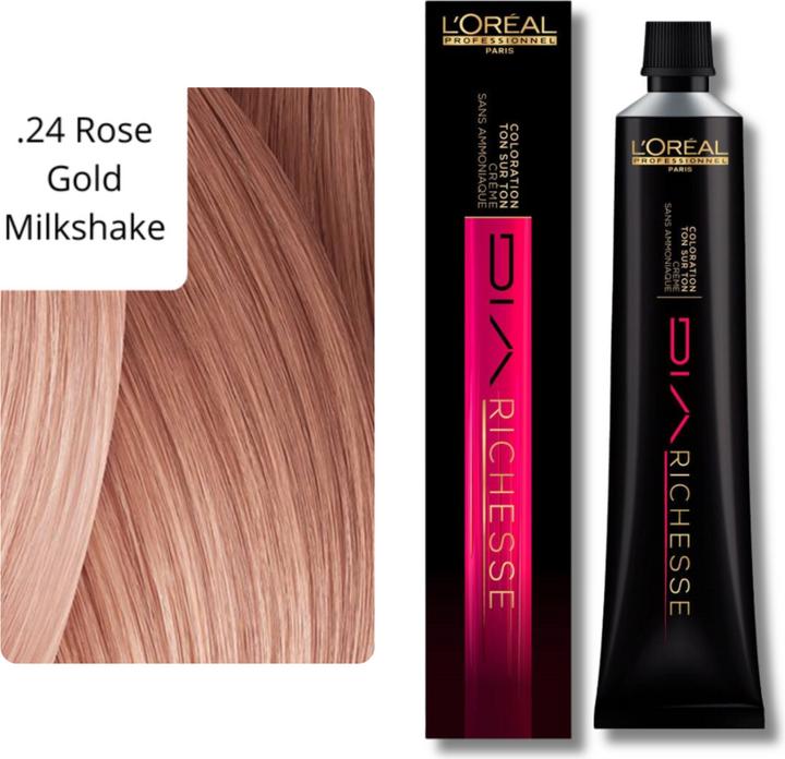 Actual product image L'Oréal Professionnel Diarichesse hair tint (.24 Rose Gold Milkshake)