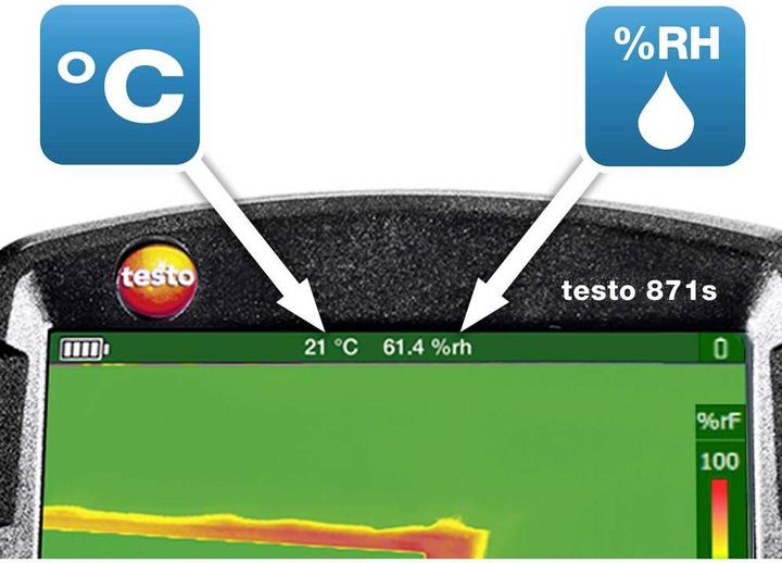 Produktbild Testo 871s Baudiagnose-Set Wärmebildkamera -30 bis +650 °C 240 x 180 Pixel 9 Hz