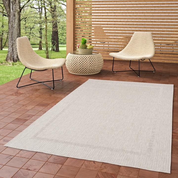 Actual product image Pergamon Indoor & Outdoor Carpet Nature Valencia Border (80 x 150 cm)