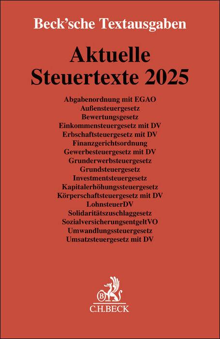 Produktbild Aktuelle Steuertexte 2025 (Deutsch)