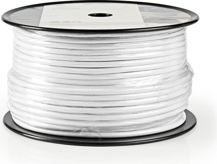 Nedis Antenna Cable on Roll 4G / LTE Secure 75 Ohm 3-Fold Shielded ECA 100.0 m Coax PVC White Ro (75 dB, Antenna cable)