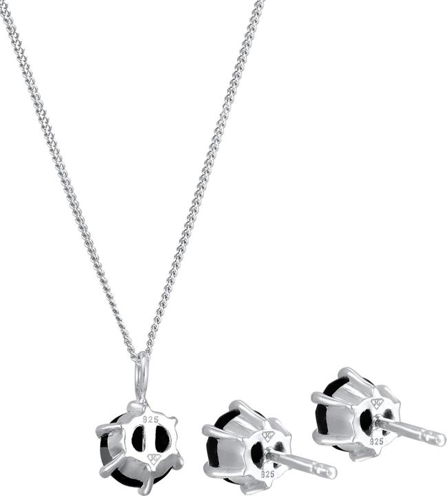 Produktbild Elli Schmuckset Kristall Solitär Kette Ohrringe 925 Silber (925er Sterling Silber)