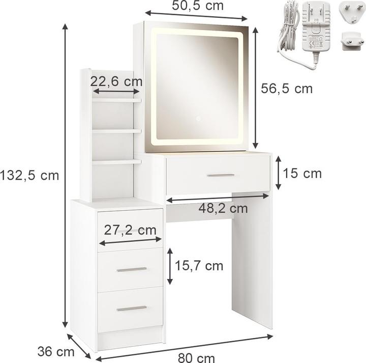 Actual product image Vicco Lisca with lighting (80 x 36 x 132.5 cm)