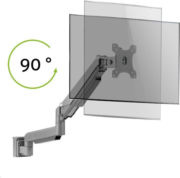 Actual product image MonLines MSH007 Monitor swivel arm for MSH Slatwall with pivot function (32")
