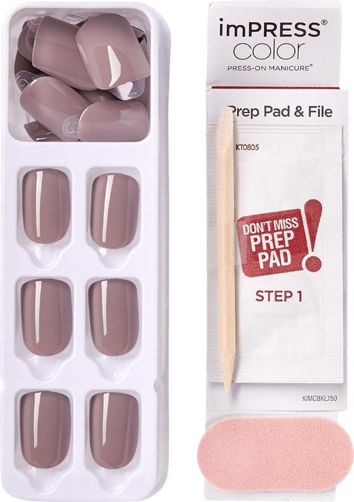 Immagine prodotto KISS My Face - unghie premio imPRESS Colour Taupe - unghie autoadesive (30 pezzi) - - - - (Unghie artificiali, Marrone)