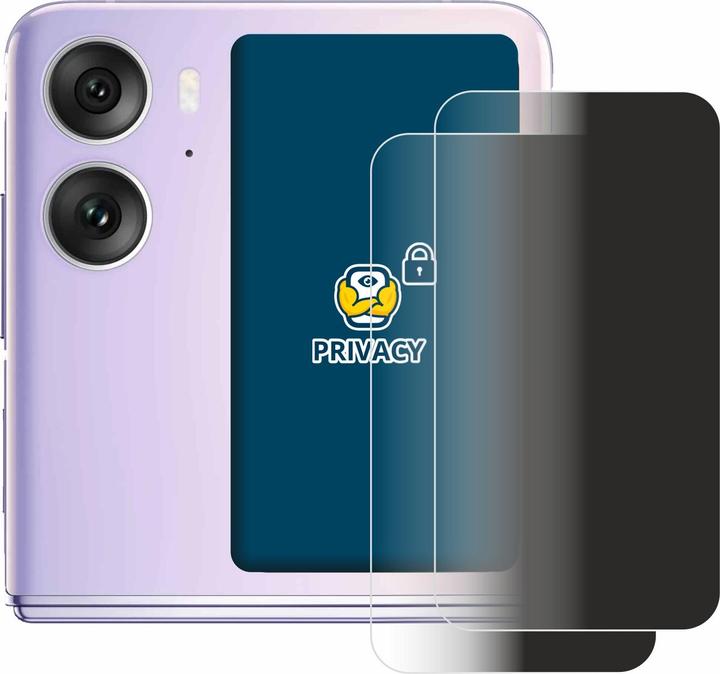 Produktbild BROTECT Sichtschutzfolie Anti-Spy Privacy Folie Blaulicht-Schutz (2 Stück, Oppo Find N2 Flip)