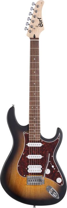 Cort Guitars Cort G110 Open Pore Sunburst (Electric guitar, 22, Hardware, GEKOAT ELEKTRONICRONSOGERSULTER: 1x volume, Verchroomdstem, Mechanics, 5-way element switch, Populier (Poplar), Tets, Gesloten Oliebadslagplaat: 3-Laags Tortoise-Stijlsnaren, 1x sound, Jatobatoets, HALSPEN : YES)