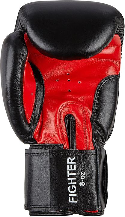 Actual product image Benlee Fighter Boxing Gloves Leather Black (14 OZ, One size)