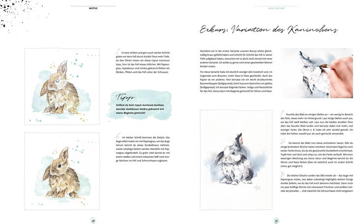 Produktbild Die Kunst der Aquarellmalerei – Tiere: alle Watercolor-Grundlagen, Techniken und Motive Step by (Deutsch, Laura Stahlmann, 2021)
